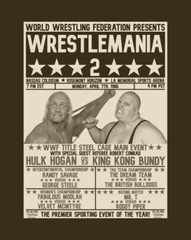 1986 WRESTLEMANIA 2 ANDRE THE GIANT WINS BATTLE ROYAL 4/7 CCTV TICKET POP1 PSA 3