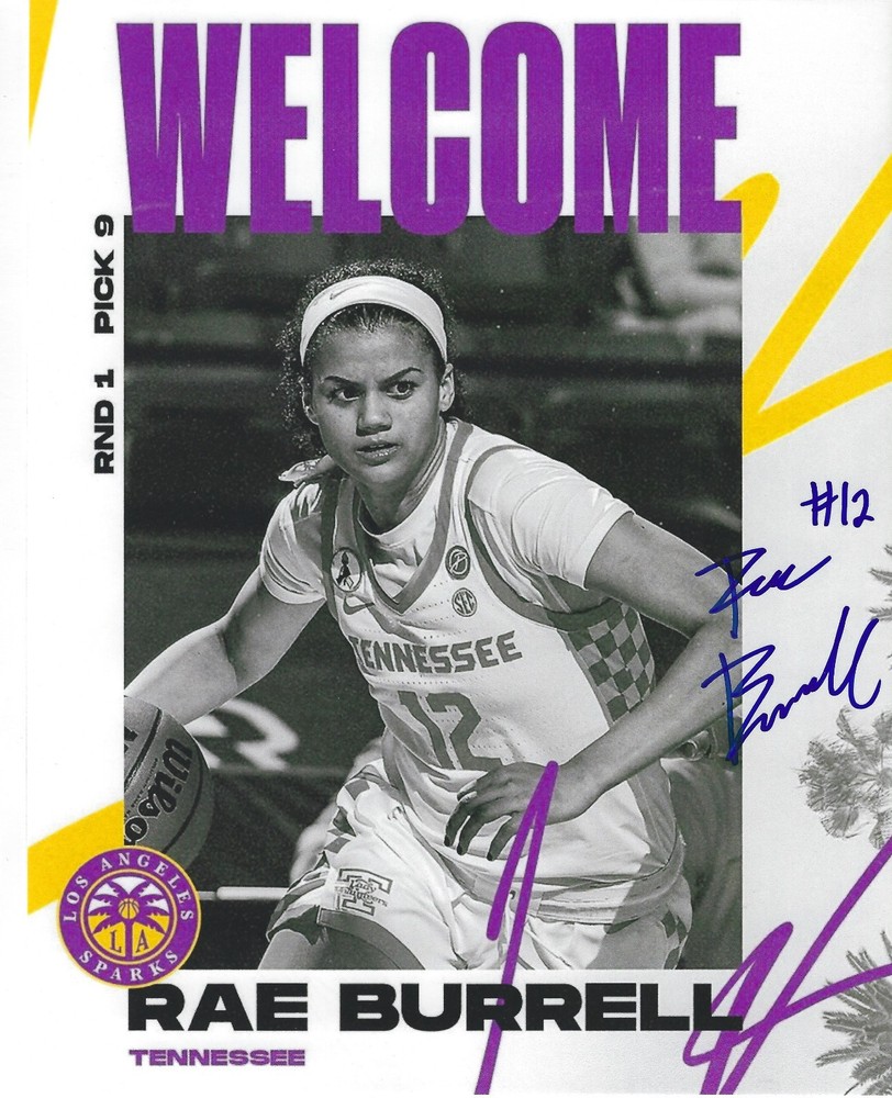 RAE BURRELL Signed 8.5 x 11 Photo Signed REPRINT Basketball WNBA LA SPARKS