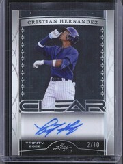 2022 Leaf Trinity #CA-AR2 Cristian Hernandez Silver Auto #/10