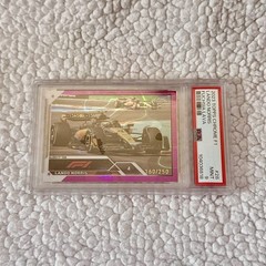 2023 Topps Chrome Formula 1 Fuchsia Lava Refractor /250 #28 Lando Norris PSA 9