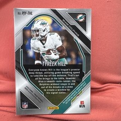 2025 Prizm Football Tyreek Hill Premier Silver Prizm Patch Miami Dolphin PJY-THL