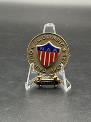 Vtg 1960s NAA Archery Junior Olympics Qualified Archer Medal Novice Rocker Pin