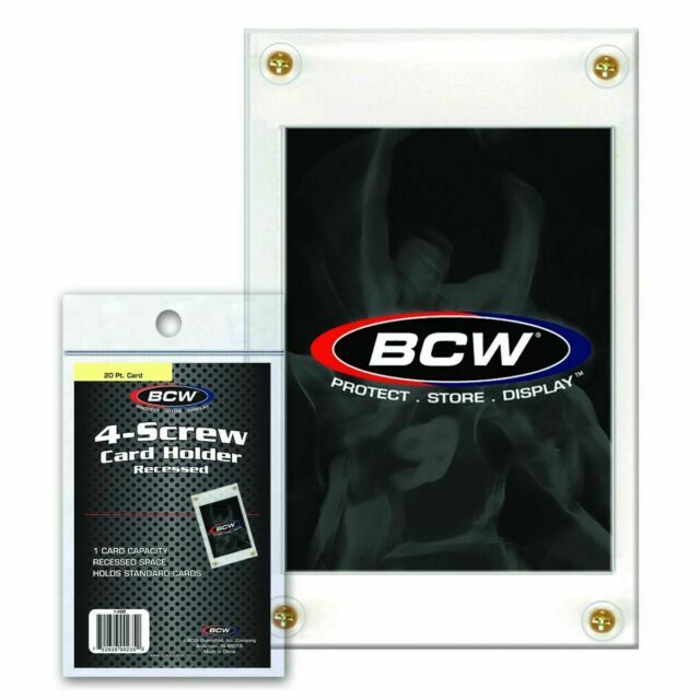 1x BCW 4 Screw Recessed Sport Trading Card Holder Screwdown Display Protector
