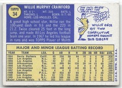 1970 TOPPS #34 WILLIE CRAWFORD LOS ANGELES DODGERS