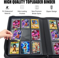 Toploader Binder for Dragon Ball Cards,Holds 288 Toploaders,9-Pocket Ringless…