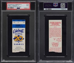 HOF Alexander Mogilny NHL Debut & 1st Goal 10/5/1989 Ticket Stub, PSA 2