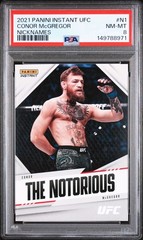 PSA 8 Conor McGregor THE NOTORIOUS 2021 Panini Instant UFC Nicknames #N1 /325