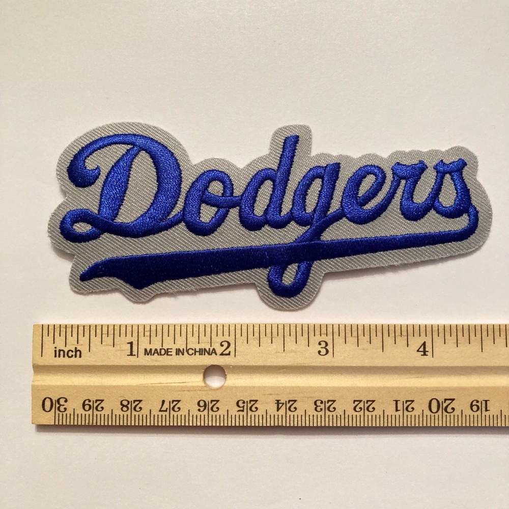 LOS ANGELES DODGERS Official MLB Iron-On Team Script Logo Jersey Sleeve Patch