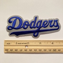 LOS ANGELES DODGERS Official MLB Iron-On Team Script Logo Jersey Sleeve Patch