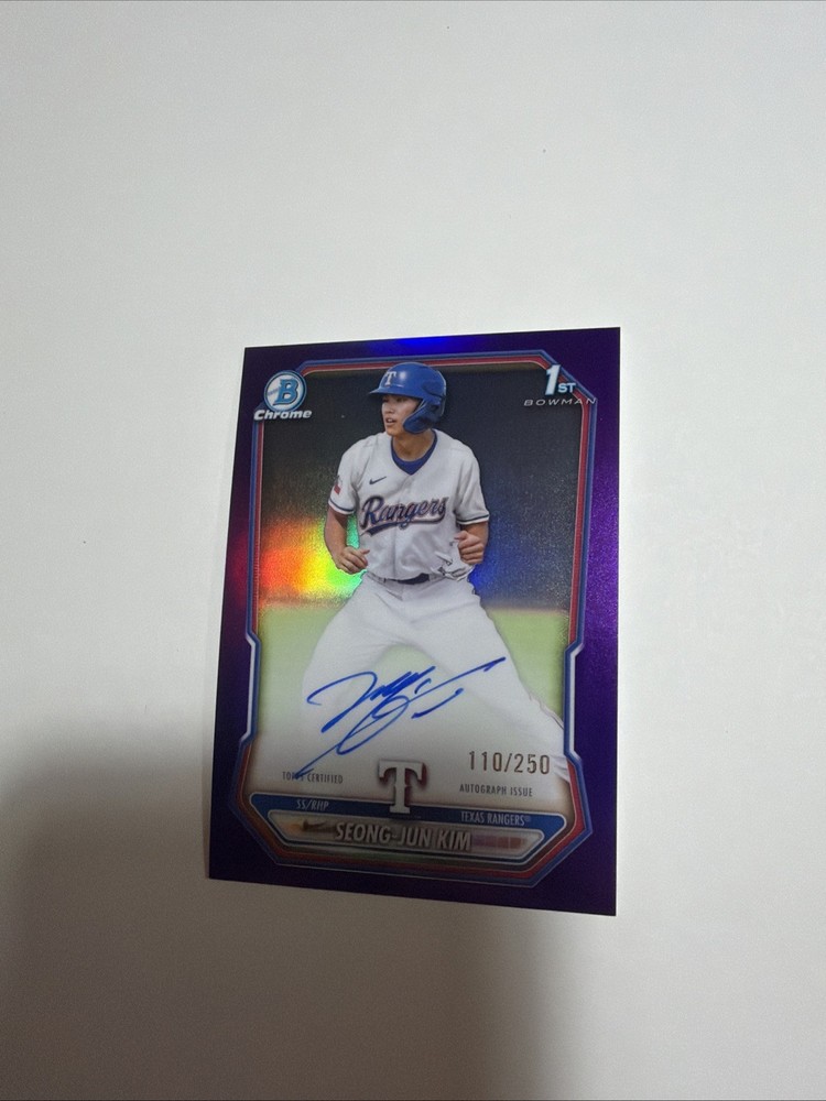 2026 Bowman Seong Jun Kim Auto True Purple /250 TEXAS Rangers