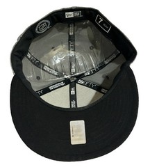 Authentic New Era Anaheim Ducks XL Logo Dark Gray & Black 59Fifty Fitted Hat Cap