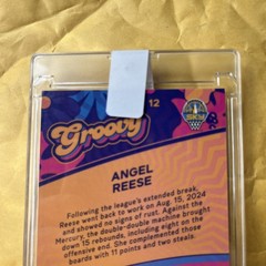 2024 Prizm WNBA Angel Reese Groovy Red /99 #12 MINT ROOKIE Chicago Sky SP