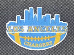 LOS ANGELES CHARGERS EMBROIDERED IRON ON PATCH 2.50” X 3.50” FREE SHIPPING