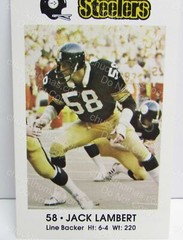 Pittsburgh Steelers 1st YR 1981 16 Card Police Safety Set by Kiwanis Club & Coke