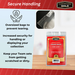 200 (2 Packs) CBG Premium Resealable Ultra Team Bags Toploader Sleeves Pro – New