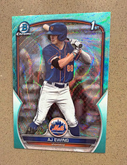 AJ Ewing 2023 1st Bowman Chrome Aqua Wave Refractor /125 Prospect #BDC-152