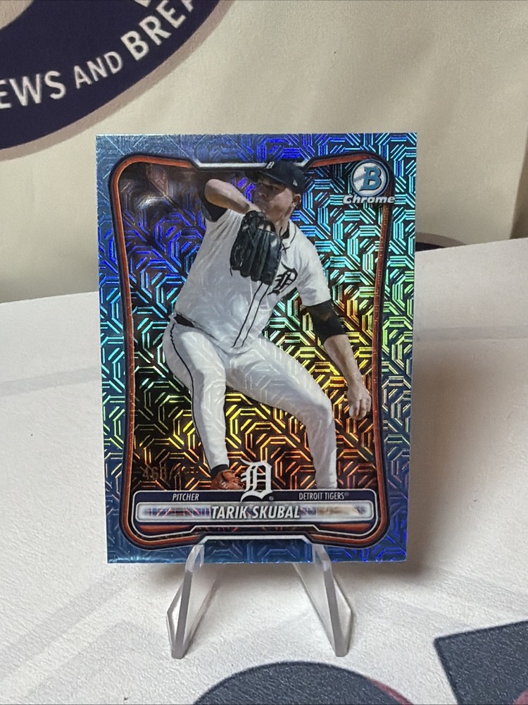 2026 Bowman Chrome Mega Sky Blue Mojo Refractor Tarik Skubal #466/499