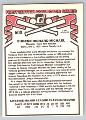 1981 Donruss #500 Gene Michael New York Yankees