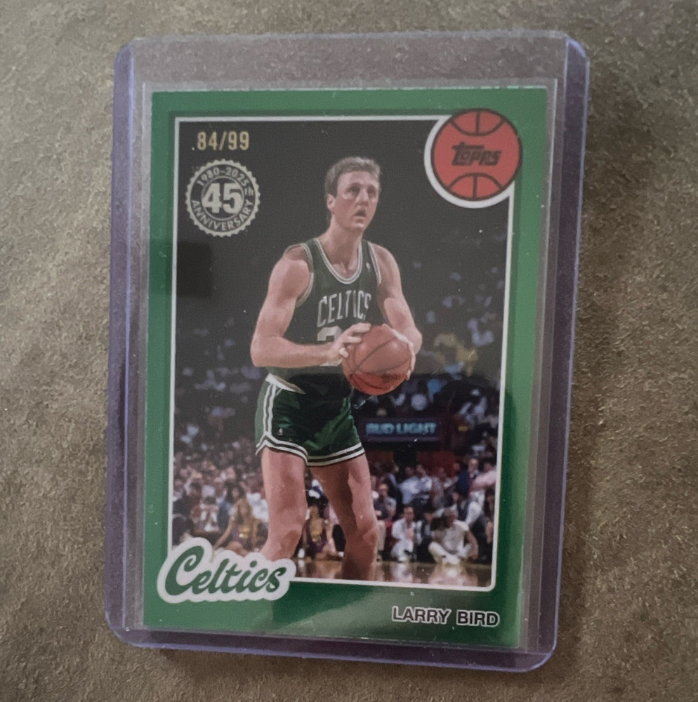 Topps 2025-26 1980-81 Topps Basketball Larry Bird Celtics 80BK-1 Green /99