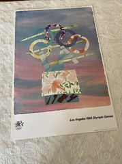 Vintage Billy Al Bengston 1984 Los Angeles Olympic Poster 24&Prime; x 36&Prime; Rare