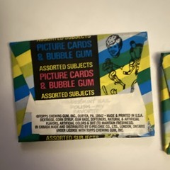 Topps Sports Trading Card Picture Cards & Bubble Gum Empty Card Wrappers (2)