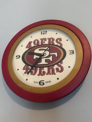 NFL San Francisco 49ers Football Battery Operated 11 1/4&Prime; Diameter Wall Clock