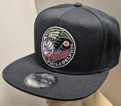 Philadelphia SPORTS FANS Flat bill Snapback Hat Black Phillies Eagles Hat/Cap