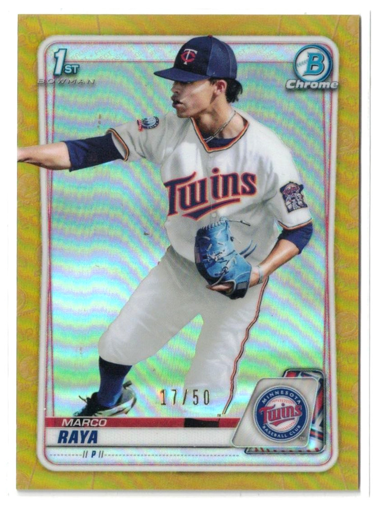 2020 1st Bowman Draft GOLD Refractor RC Marco Raya #BD-63! Twins! Rookie! /50