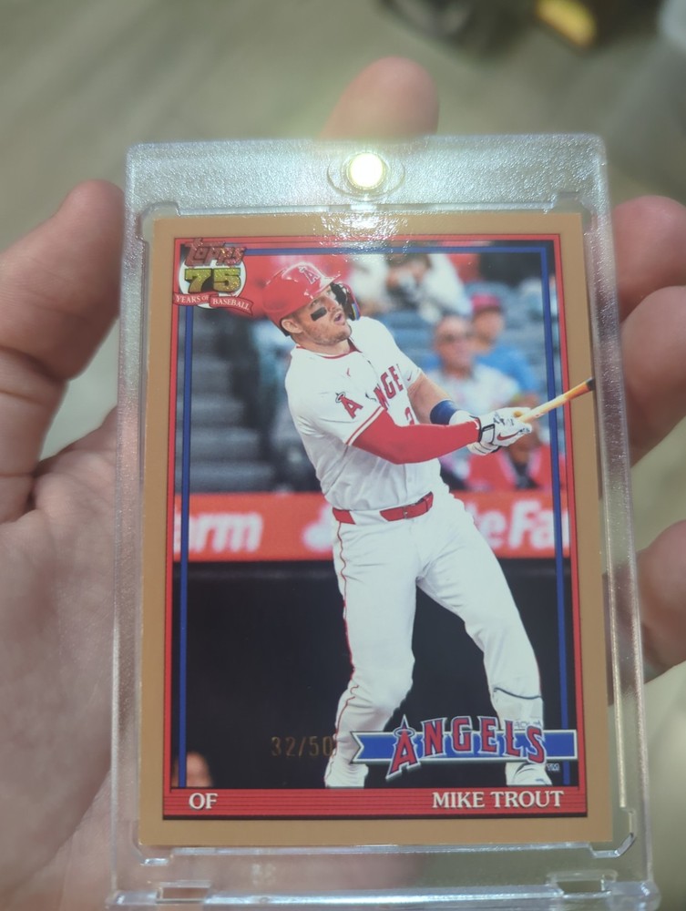 Topps 2026 Series 1 Mike Trout #T91-1 Angels 1991 Gold /50
