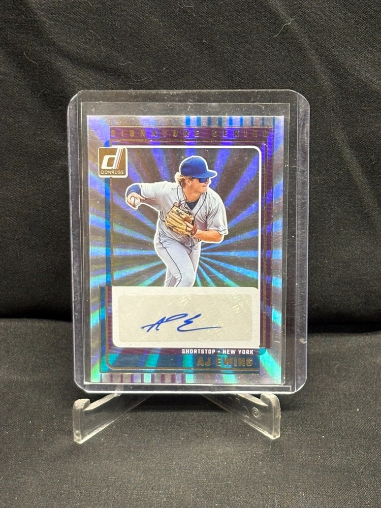 2025 Donruss Signature Series Laser #SG-AJE AJ Ewing Auto RC Mets