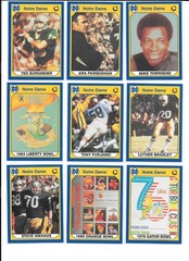 1990 Collegiate Collection Notre Dame Football Trading Cards / U Choose / mb5