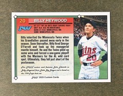Billy Heywood Handmade Custom Baseball Card, Little Big League, 1994