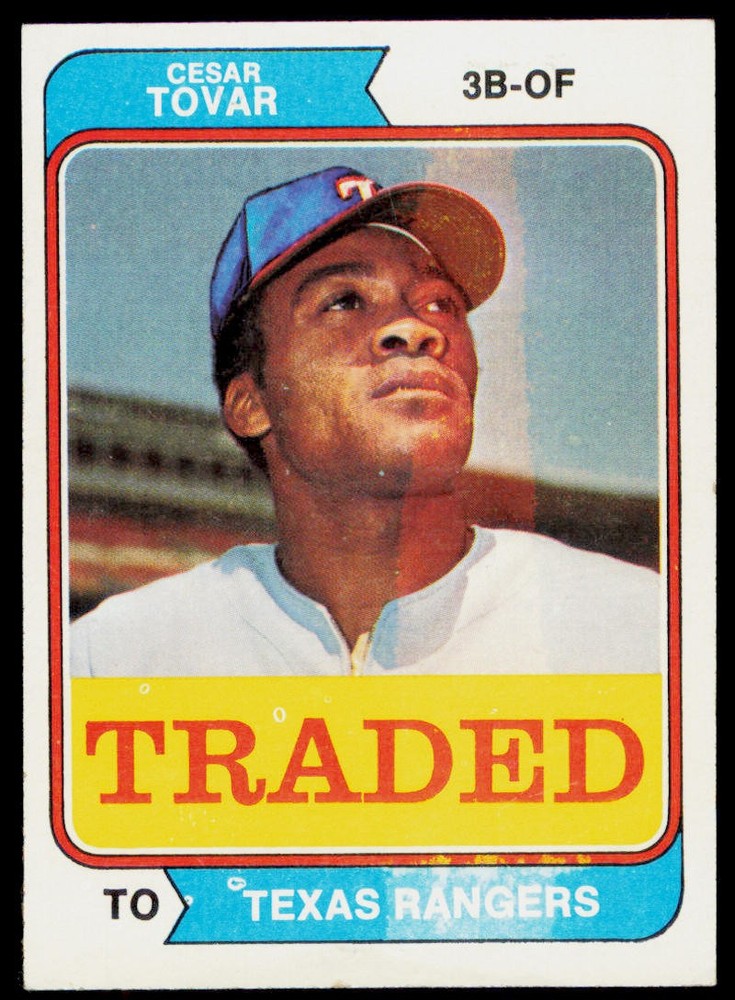 1974 Topps Cesar Tovar 538T Traded Texas Rangers