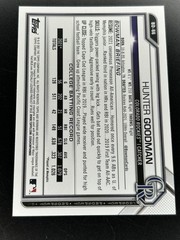 2021 Bowman Draft – Hunter Goodman 1st Bowman #BD-66 Colorado Rockies
