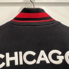 Chicago Bulls Men’s Medium Madhouse On Madison Varsity Jacket Rib Wool New Black