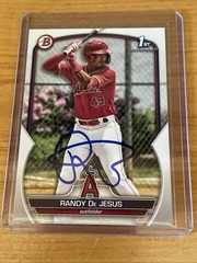 Randy De Jesus Signed Card 2023 1st Bowman In Person (IP) Autograph Auto #BP-19