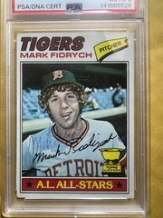 1977 Topps Mark Fidrych Detroit Tigers Rookie Card RC Autograph PSA 8 Card 4