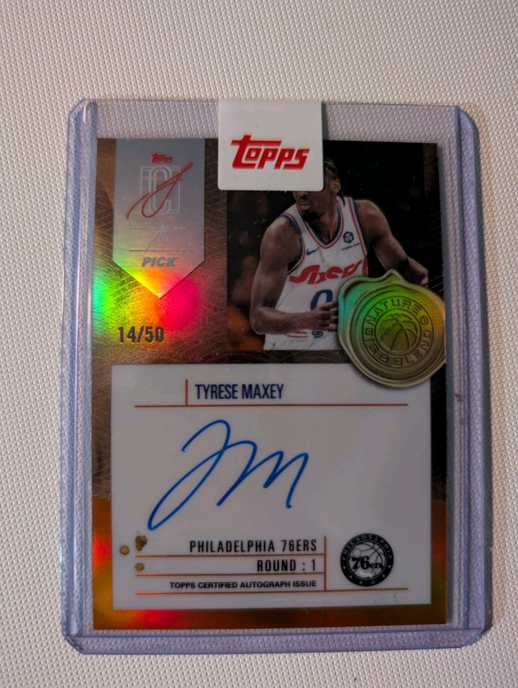 Tyrese Maxey SSP/50 ON CARD AUTO TOPPS SEALED GREAT INVESTMENT! HOT CARD!🔥🔥🔥