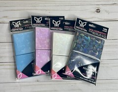 100 Premium Holographic Card Sleeves Precise Fit Holo MTG Pokemon Yugioh Metazoo
