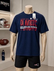 New England Patriots 2025 NFL Playoffs T-Shirt Men’s Size L NWT Blue Navy