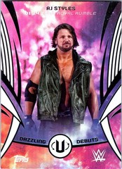 AJ Styles 2025 Topps Universe WWE #DDE-20 Dazzling Debuts Insert Trading Card