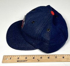 VTG 1960s MLB SMALL Navy Wool Blend Felt Minnesota Twins BASEBALL CAP USA Flaws