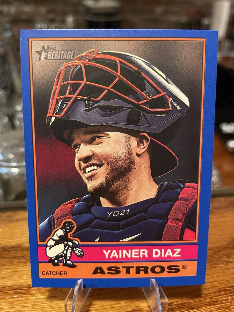 2025 Topps Heritage High Number – Yainer Diaz #650 Dark Blue Bordered