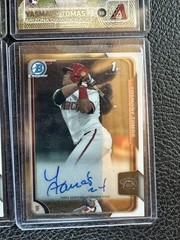 YASMANY TOMAS 2015 1st BOWMAN CHROME REFRACTOR 8 Card LOT RC AUTOs