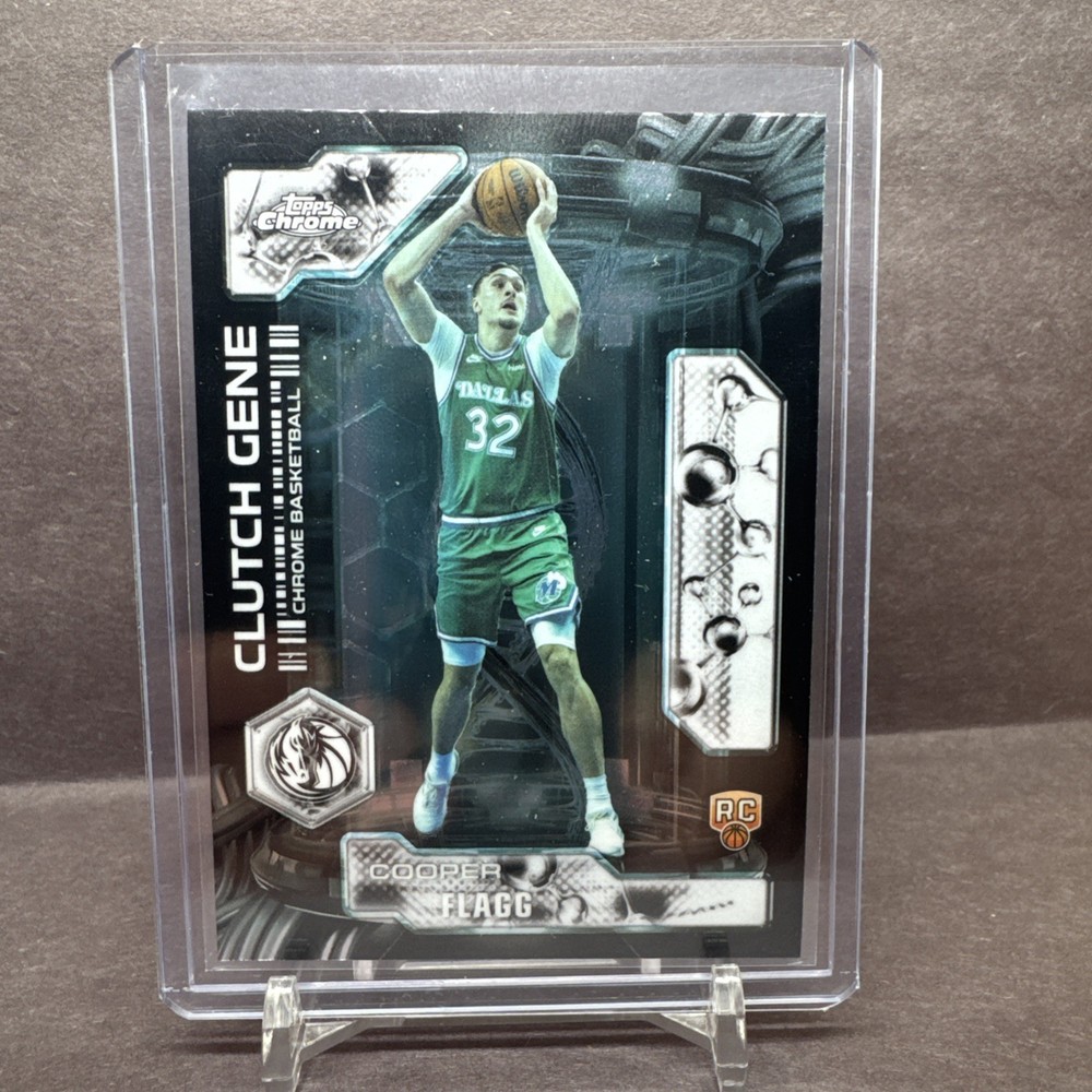 2025-26 Topps Chrome Update Cooper Flagg RC Clutch Gene CG-11 Mavericks Rookie
