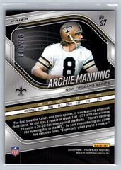 2025 Panini Prizm Black #97 Archie Manning Prizms Purple Ice #/149