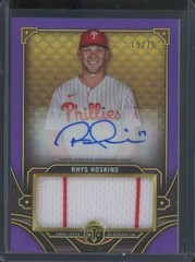 2022 Topps Triple Threads Rhys Hoskins #ASJR-RH Purple Amethyst Jersey Auto /75