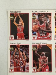 1991 NBA Hoops Chicago Bulls Team Set Uncut Perforated Sheet Kodak / Osco Drug