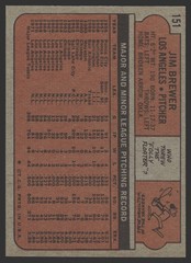 Jim Brewer #151 1972 Topps Los Angeles Dodgers VG-EX