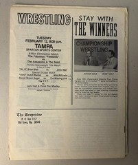 Lot of 5 VTG « The Grapevine » Florida Wrestling Prog. Vol VIII 6-10 CWF Freebirds